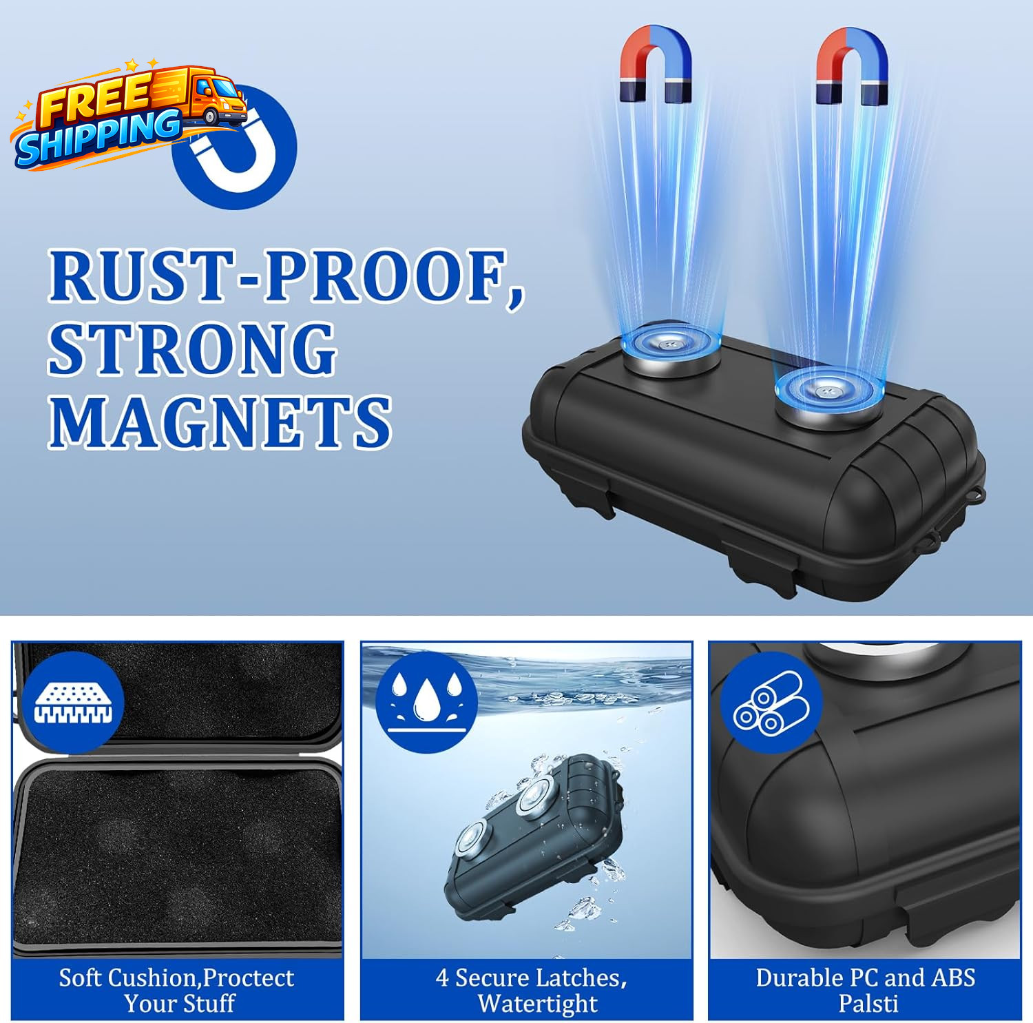 Magnetic Key Box Magnetic Key Holder under Car Hide a Key Magnetic Car Waterproo