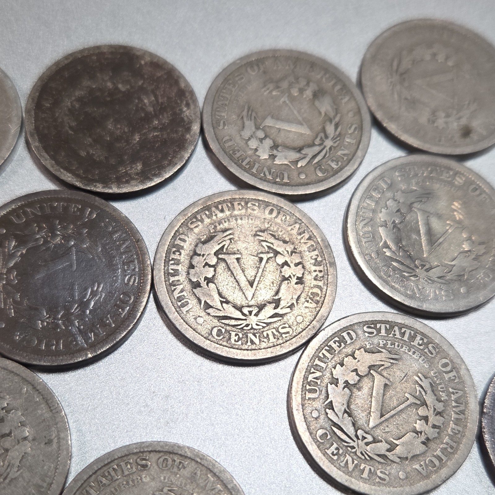 Liberty V Nickel Lot (20 Coins) Better Grade 1890s–1912 Incl 1912D Strong Detail