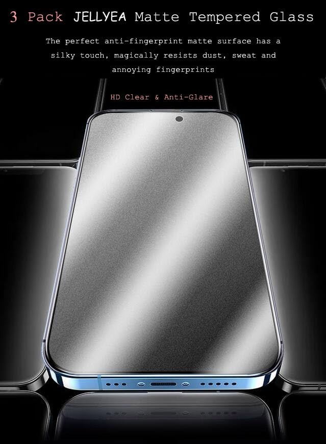 3 Pack Matte Tempered Glass for iPhone Air Matte Screen iPhone Air - 6.5”