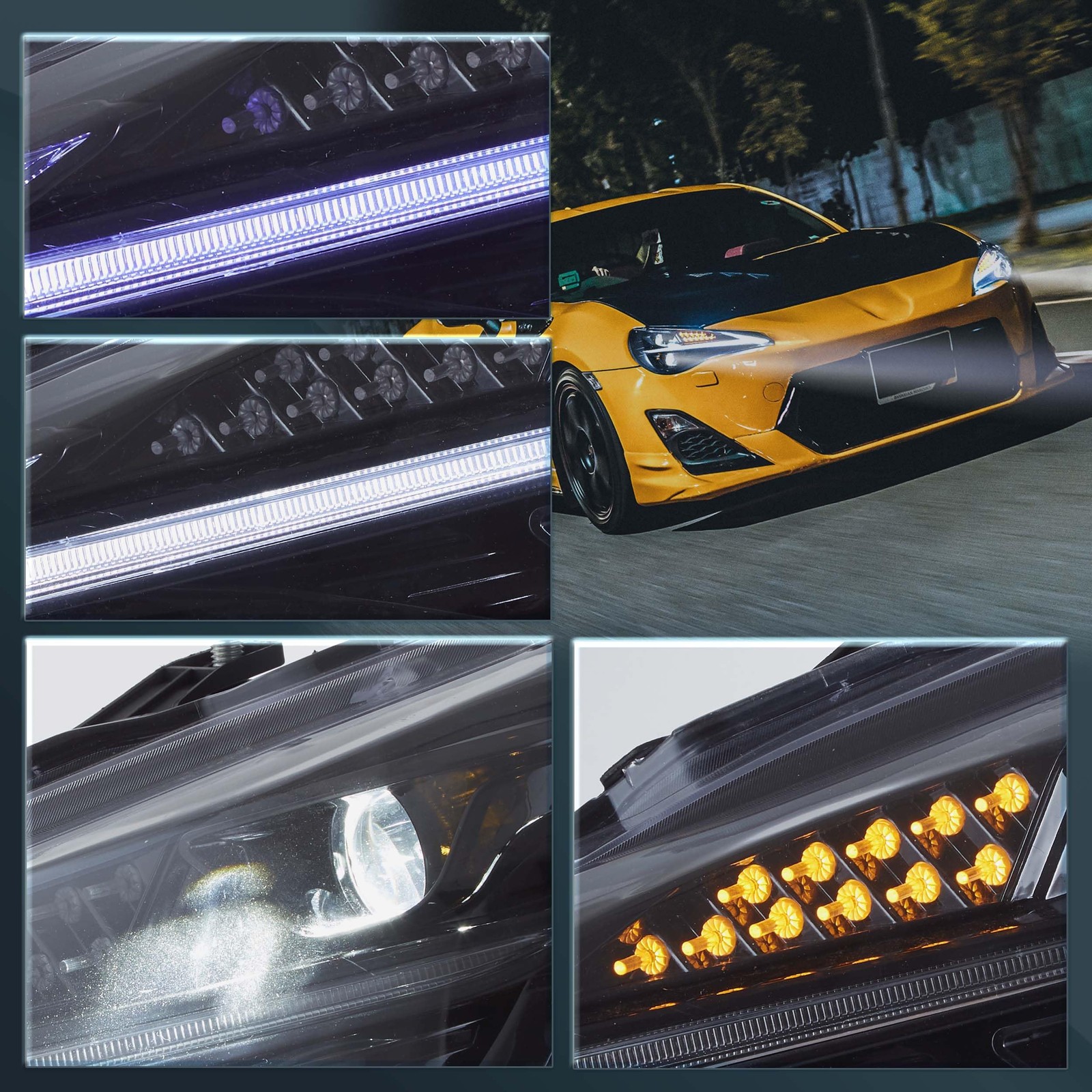 Headlight Assembly Fit for 2012-2021 Toyota 86 GT86 1st Gen Scion Frs Subaru Brz