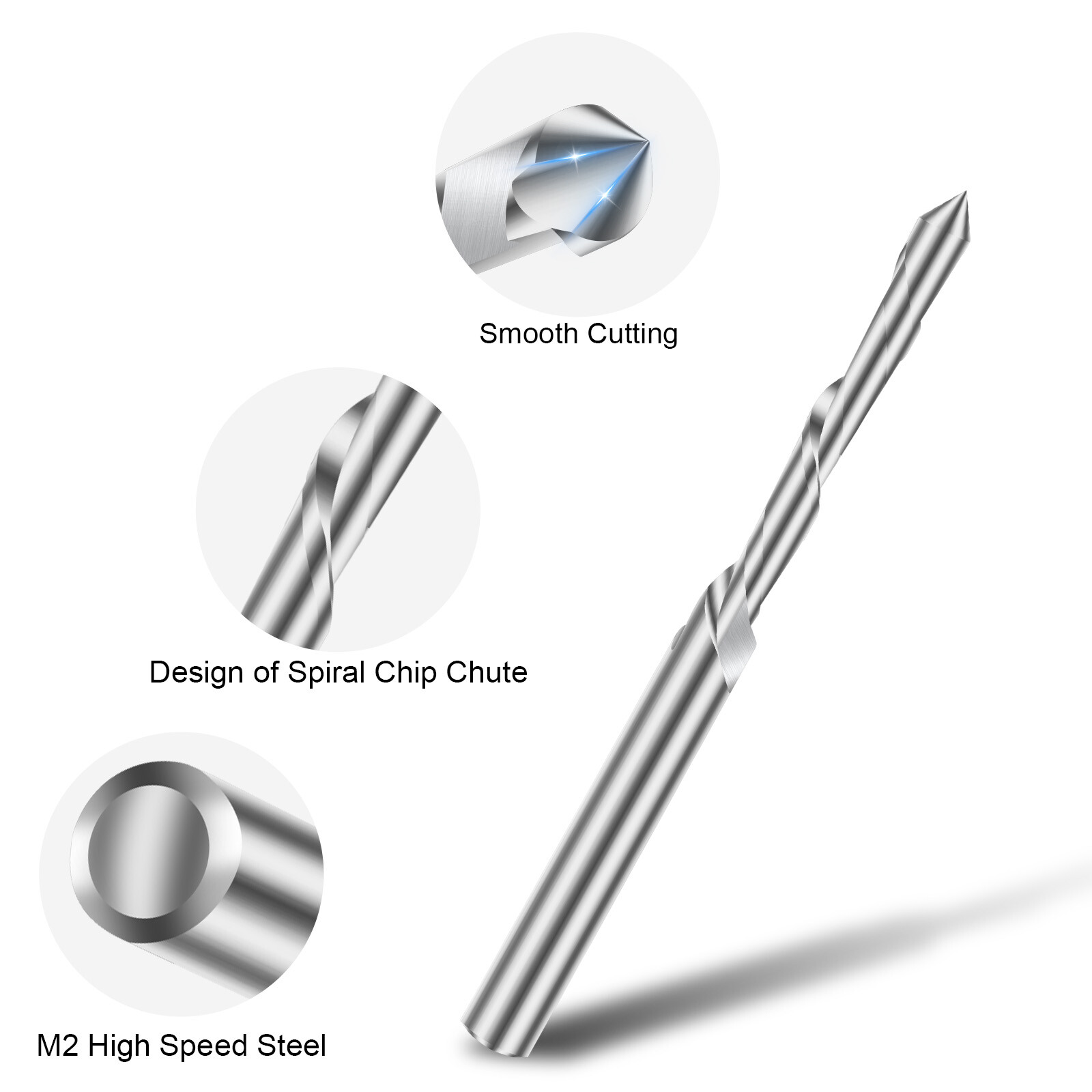 12Pcs 3/16" Drywall Cut Out Bit GuidePoint Cutout Router Bit Rotary Tool Saw Bit