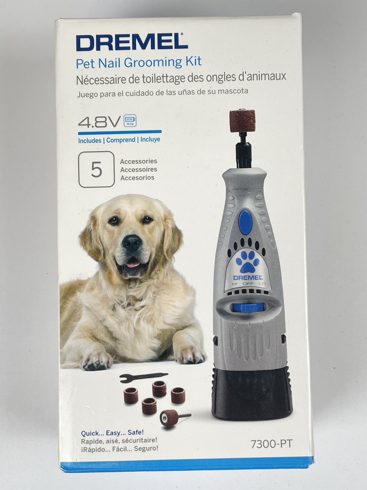 Dremel 7300-PT Rotary Pet Nail Grooming Kit w/ Accessories Charger Dog - NEW!