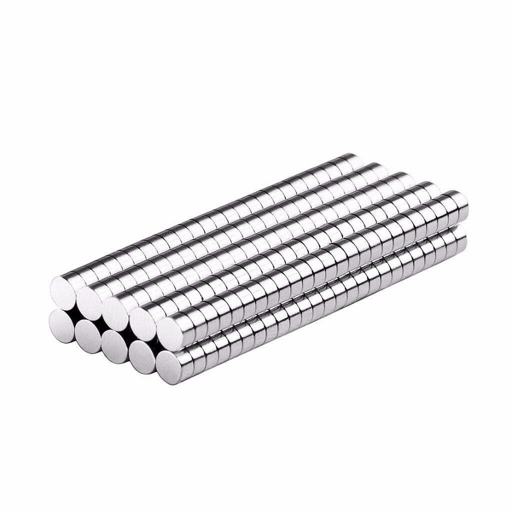 1/8 x 1/16 Inch Tiny Neodymium Rare Earth Disc Magnets N48 (250 Pack)