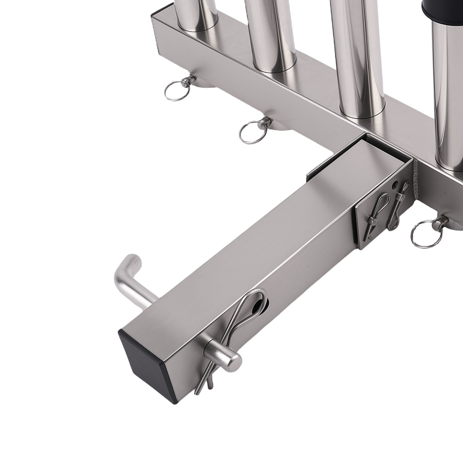 Truck Hitch Car Fishing Rod Holder For 2" Hitch Receiver Mount 6 Tube Stainless