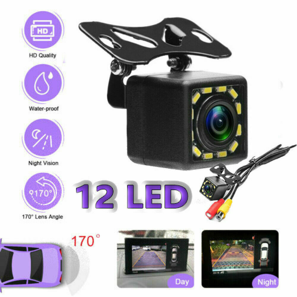 170° Reverse Camera 12 LED Car Waterproof Rear View Parking Camera Night Vision