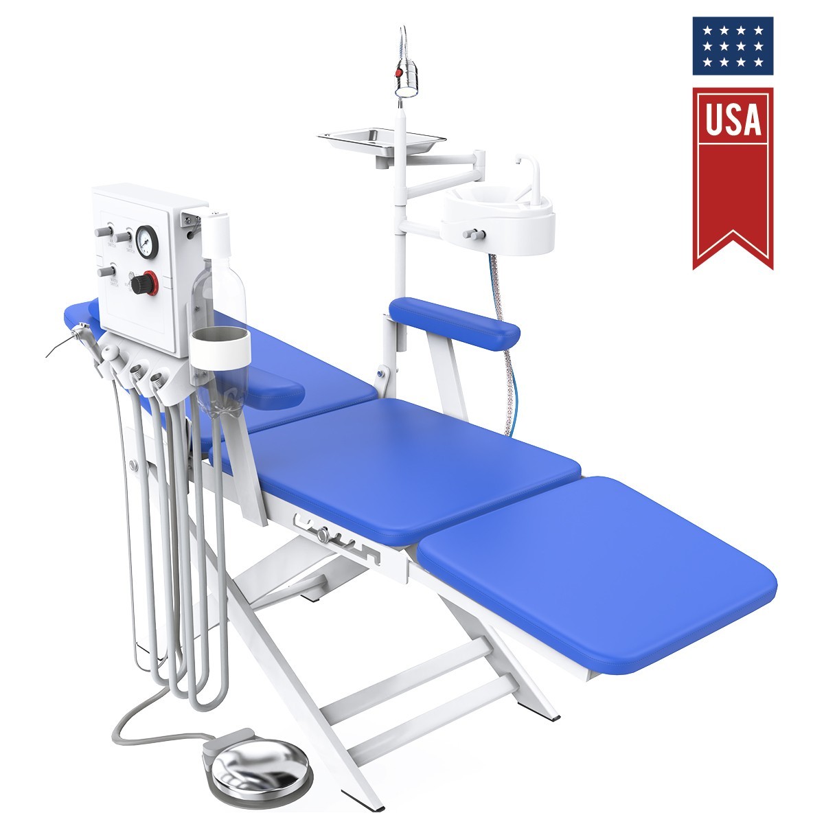 Dental Portable Folding Chair Air Turbine Unit LED Light /Mobile Dentist Chair