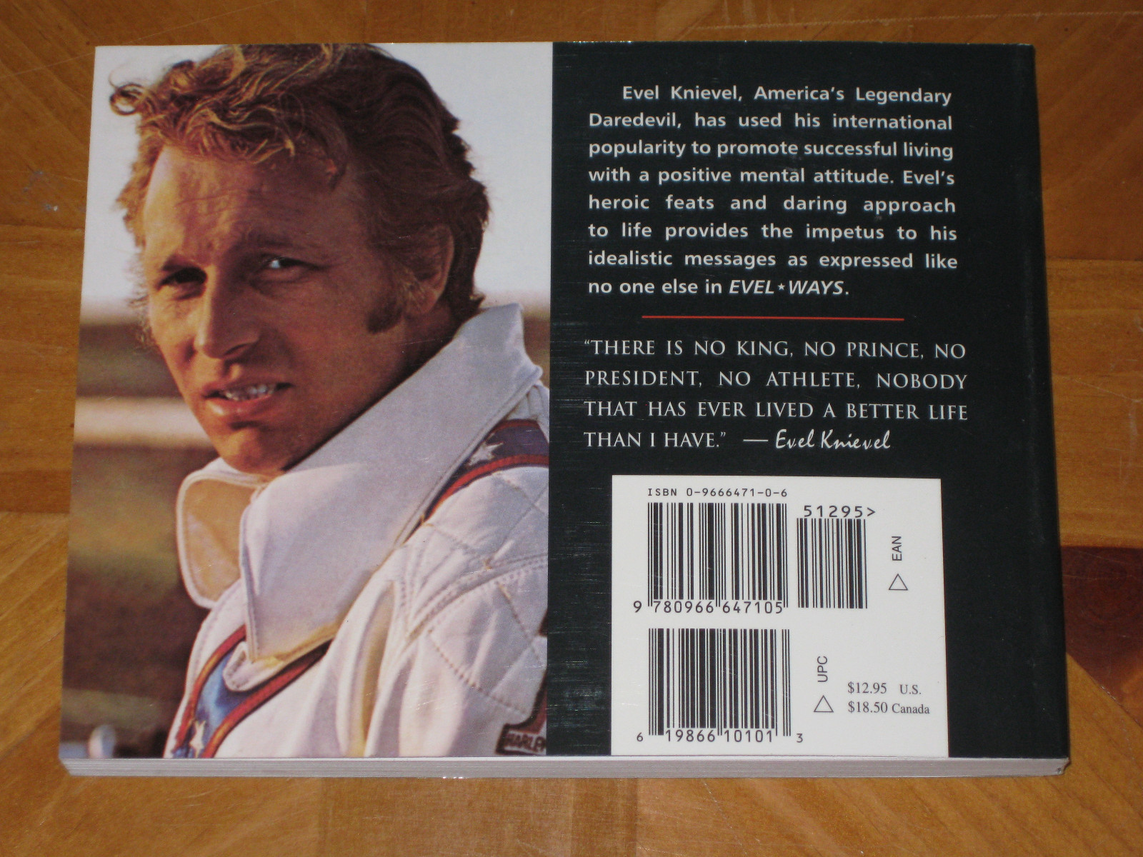 NEW Evel Knievel "Evel Ways" Book -Out of print in 1999- ONLY book "EK" WROTE!!!