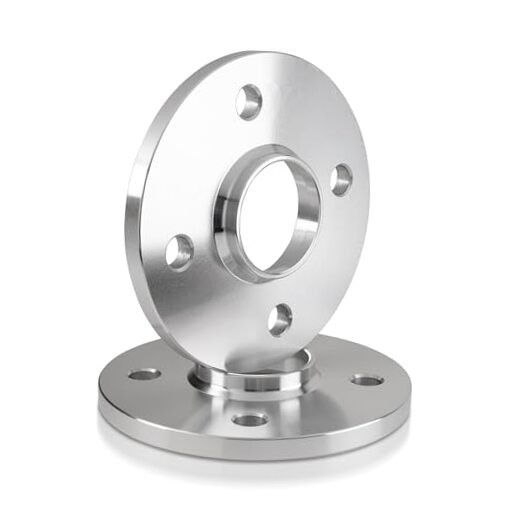 4x100 Forged Hubcentric Wheel Spacers 10mm with 10mm w/ Lip / 2 Pack Silver