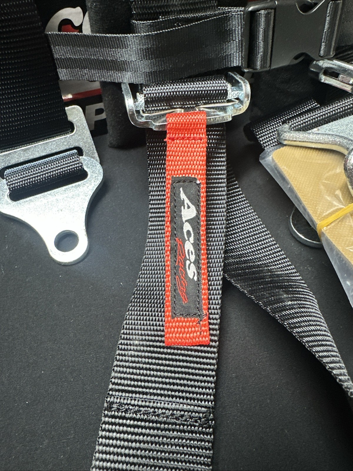 NEW Aces Racing 5 Point Harness With 2 Inch Padding E4 Certified BLACK