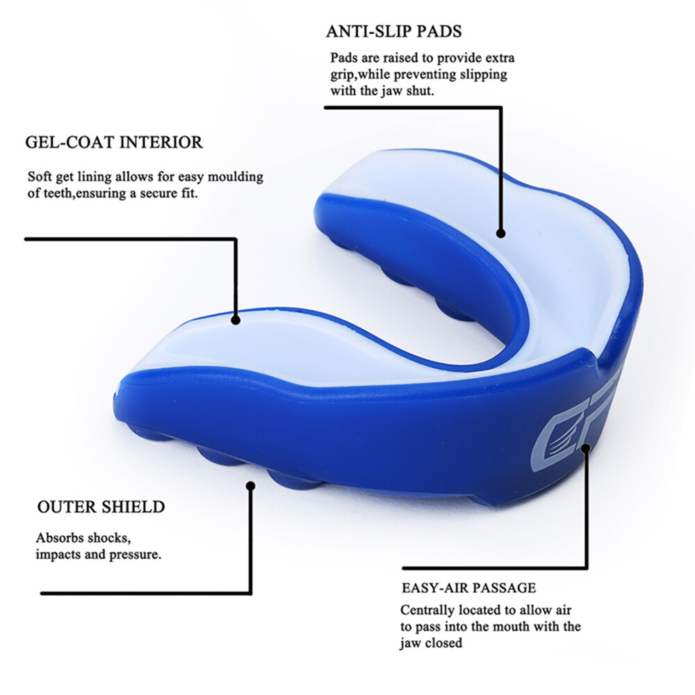 Gel Gum Mouth Guard Shield Teeth Grinding Boxing MMA Sports MouthPiece Battle US
