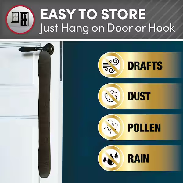 Draft Stop with Zipper Dark Grey