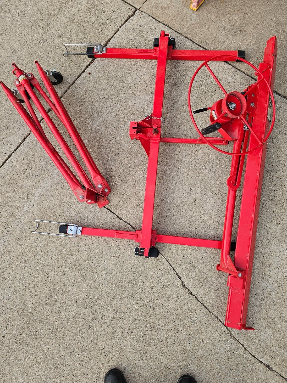 Drywall Rolling Lifter Panel Hoist Jack 11FT Plasterboard Jack Carrier 150lbs