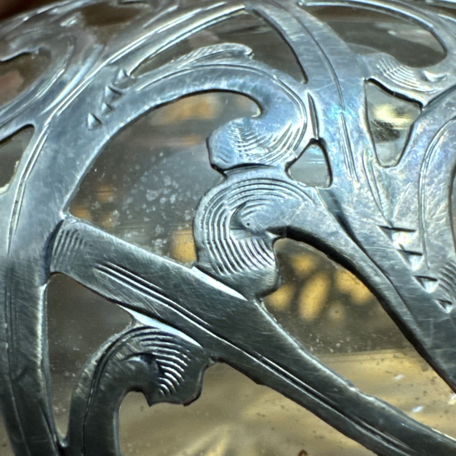 Antique Silver 999 100g Overlay Crystal Decanter /Webster Sterling Tray Unique!