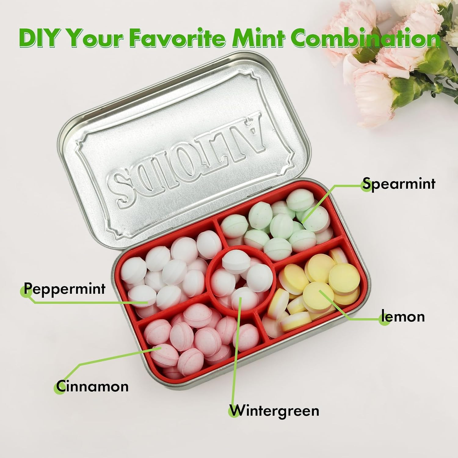 4-Pack Tin Organizer Inserts for Altoids 1.76oz – Dividers for Travel, Pills & M