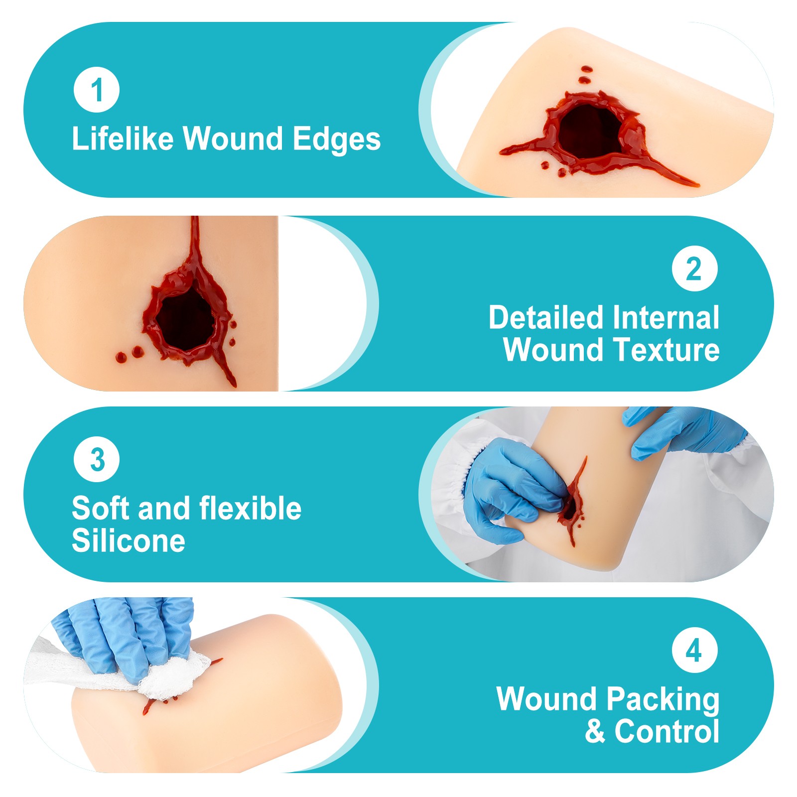 Wound Bleed Set Wound Trainer First Aid Trainer Stop Bleeding Trainer Kit New