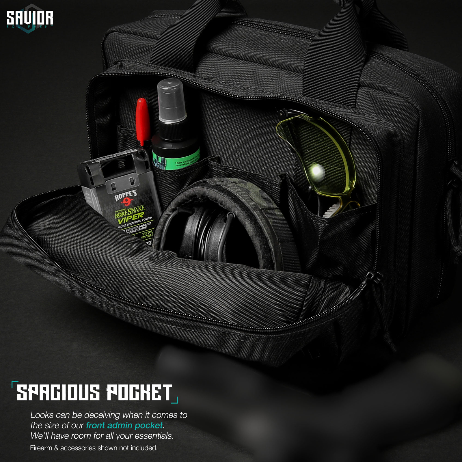 [SAVIOR] Specialist Series Double Pistol Bag 2 Handgun Revolver Mag Storage Case