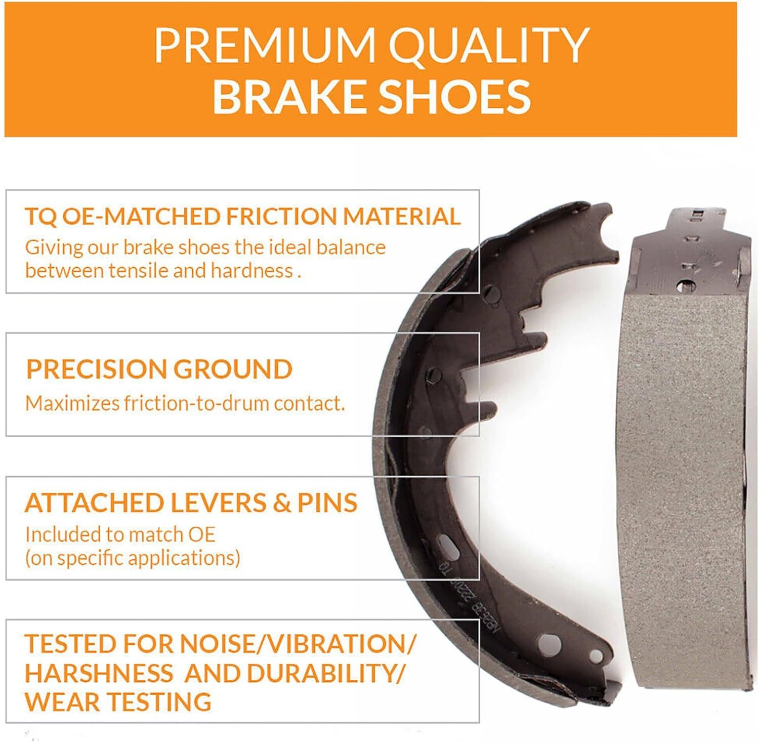 Rear Drum Brake Shoes For Toyota Yaris L Hatchback LE 2006 - 2014