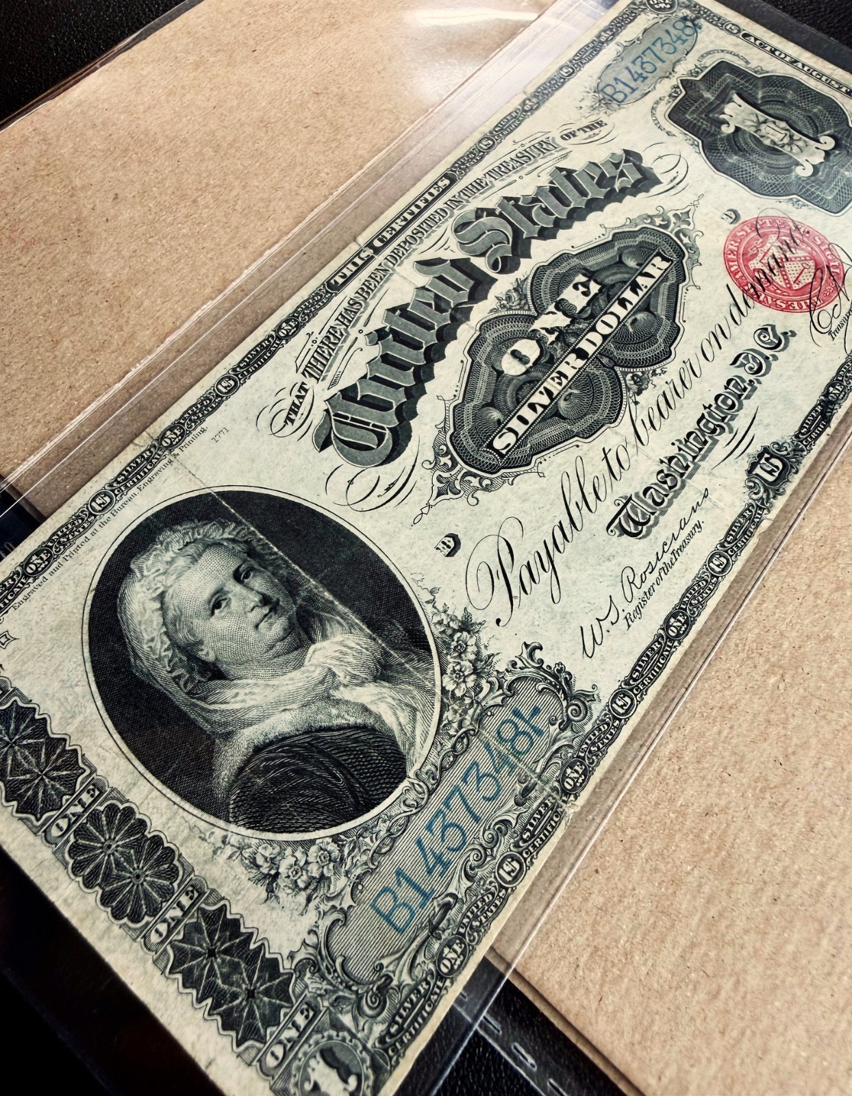 Fr. 215 1886 $1 Silver Certificate "MARTHA WASHINGTON" - VF Comment