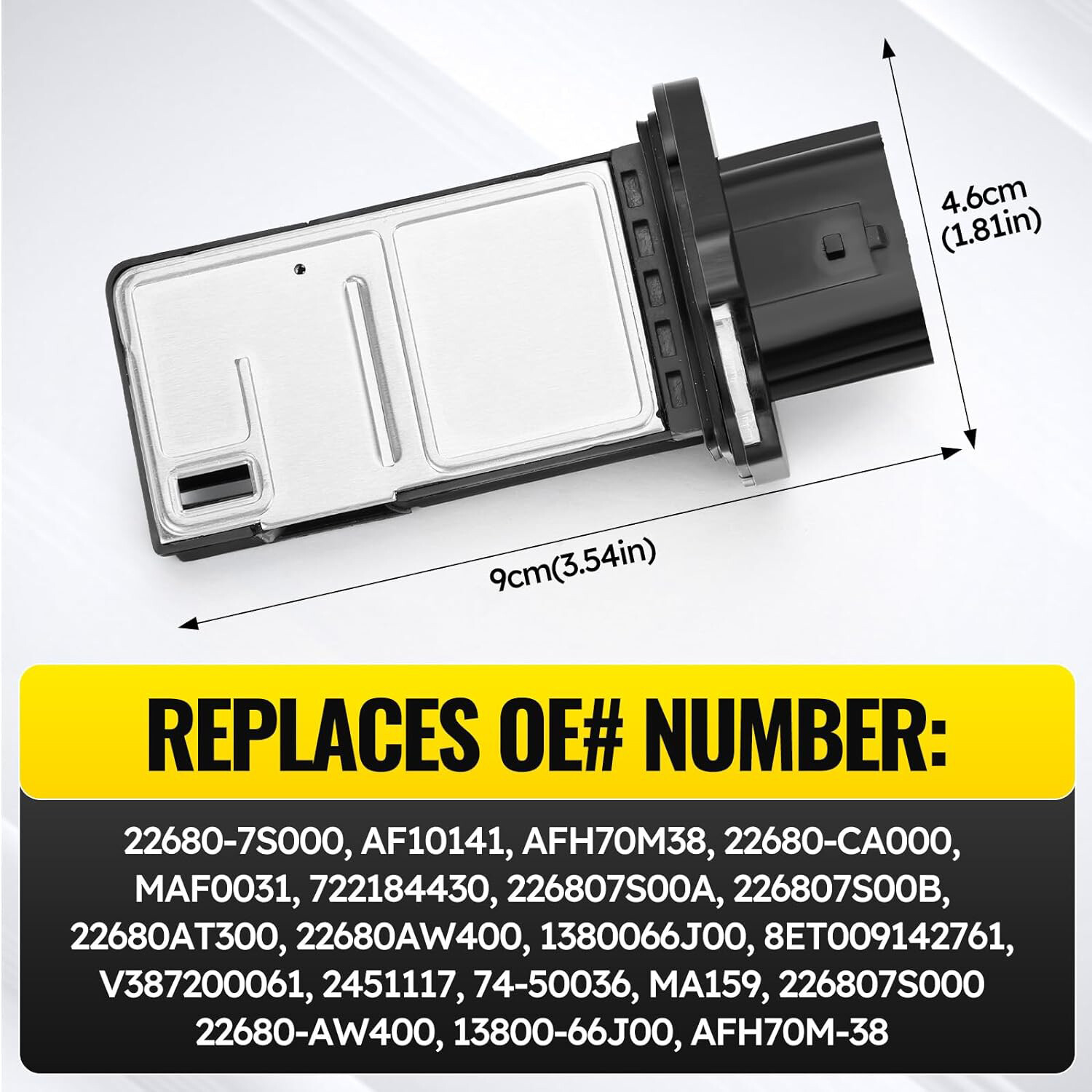 FOR NISSAN MASS AIR FLOW METER SENSOR MAF Factory 22680-7S000 AFH70M-38 AF OE