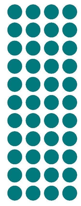 3/4" Turquoise Round Color Code Inventory Label Dot Stickers MADE IN USA