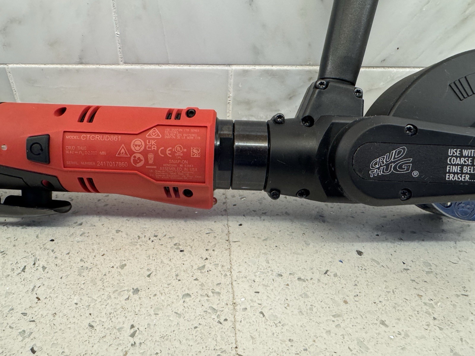 NEW Snap-on CTCRUD861DB 14.4V Lithium Ion Cordless Crud Thug Removal - Tool Only