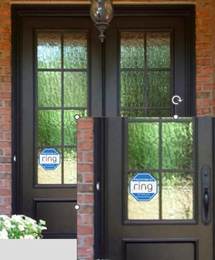 Ring Doorbell Decal Sticker Security Camera Door Window Decal