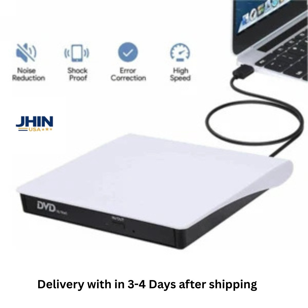 Slim External USB CD DVD ROM Writer Drive Burner Reader Player PC Laptop US