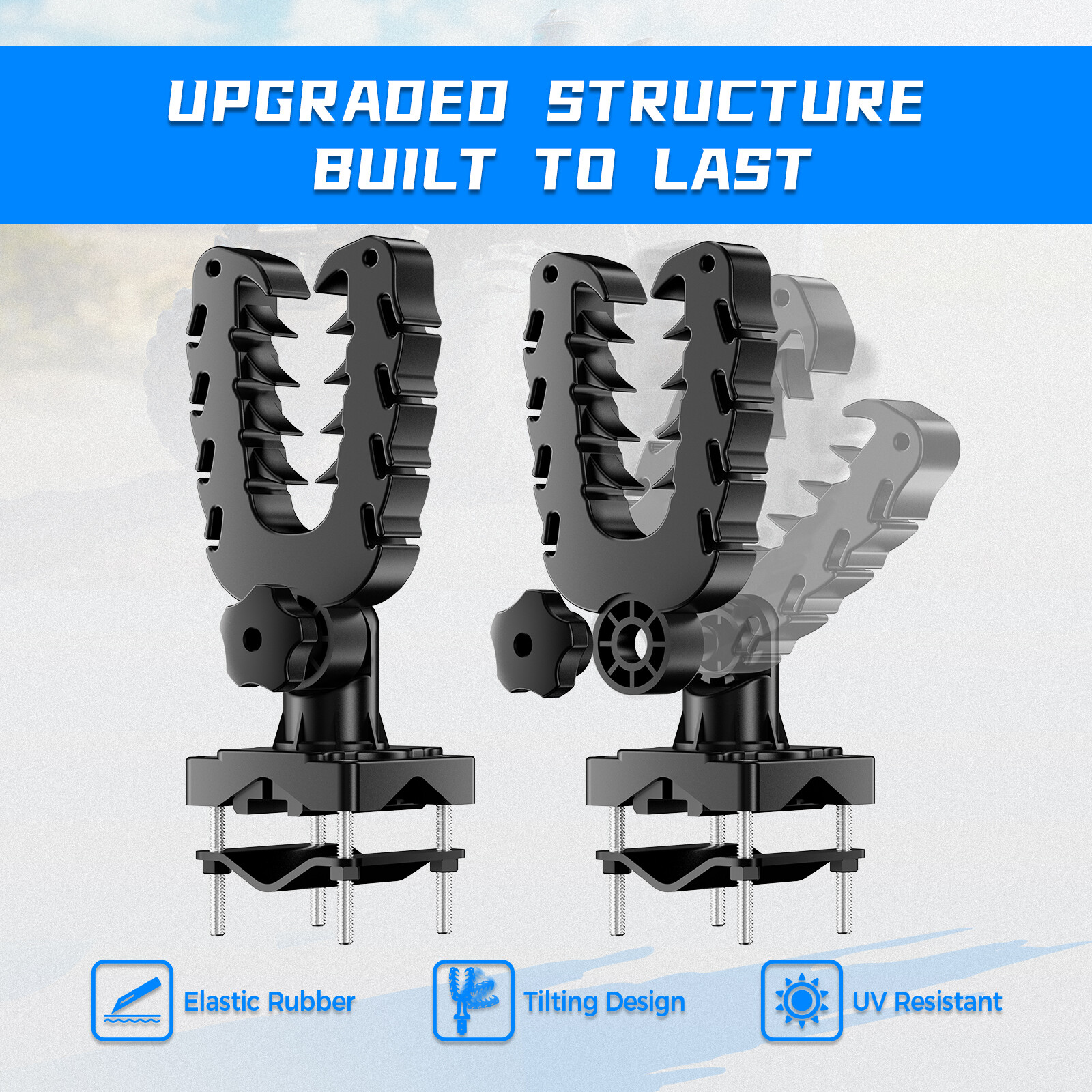 UTV ATV Gun Holder Bow Rack Tool Grip Shovel Rack Mount for Sportsman Yamaha