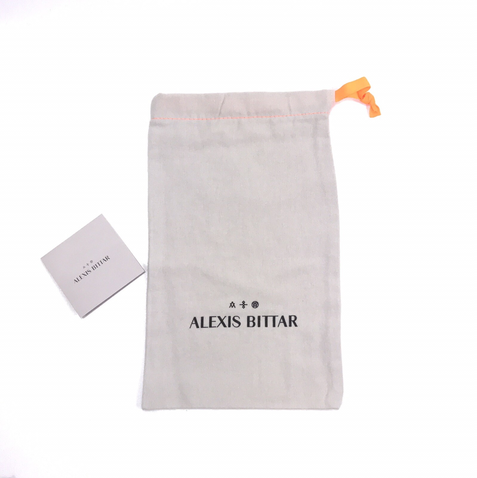 Set of 2 ALEXIS BITTAR Large Jewelry Pouch Drawstring Dust Bag 10”x6.3”