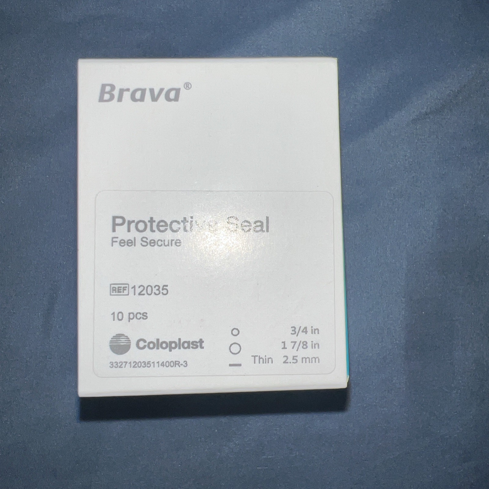 10 Coloplast 12035 Brava Protective Seals ¾" 1⅞" 2.5 mm