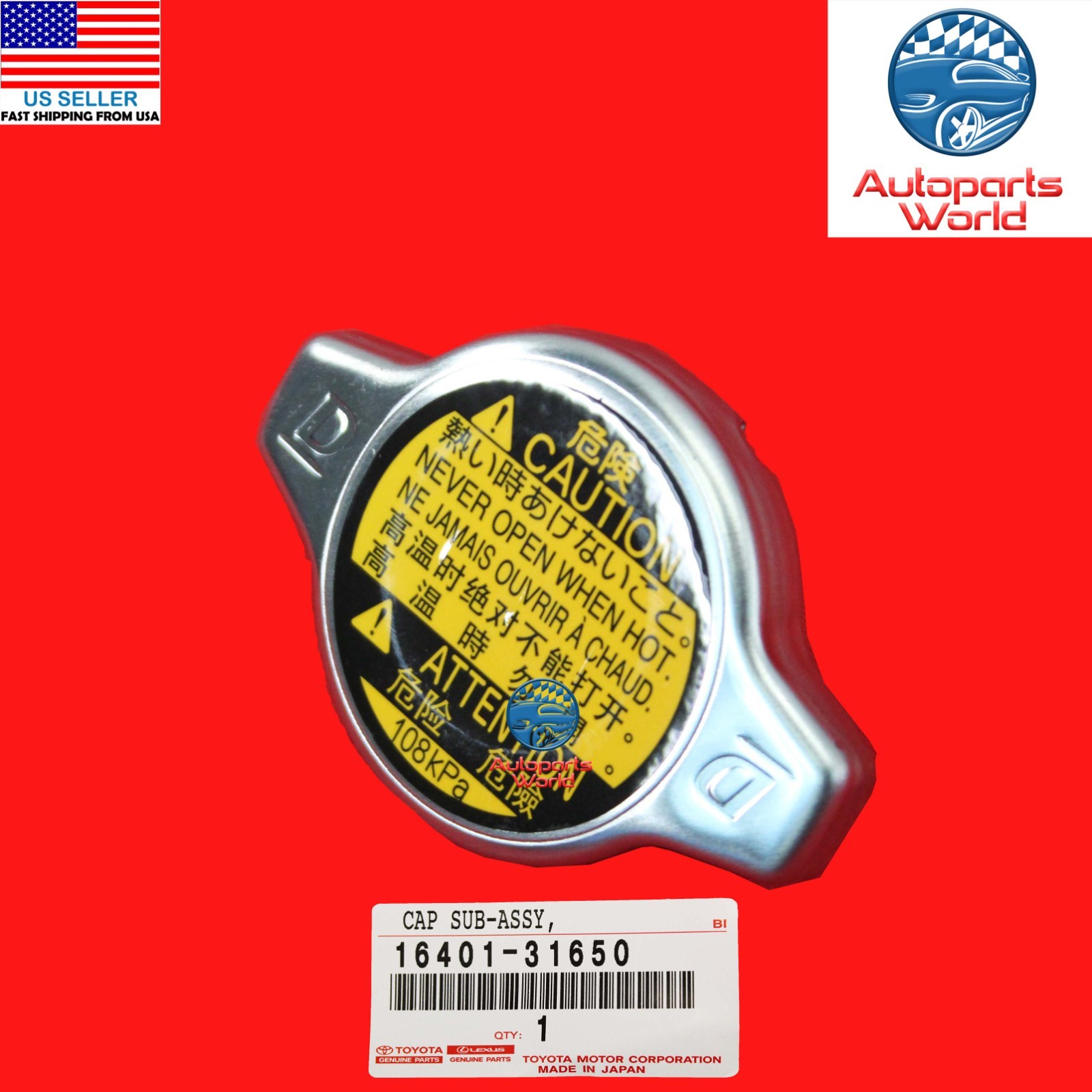 GENUINE TOYOTA 4RUNNER TACOMA FJ GS350 IS250/350 GX470 RADIATOR CAP 16401-31650