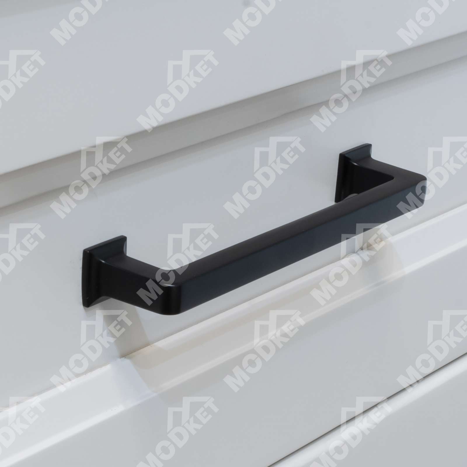 Solid Matte Black Cabinet Door Handles Pulls Knob Kitchen Bathroom Drawer Square
