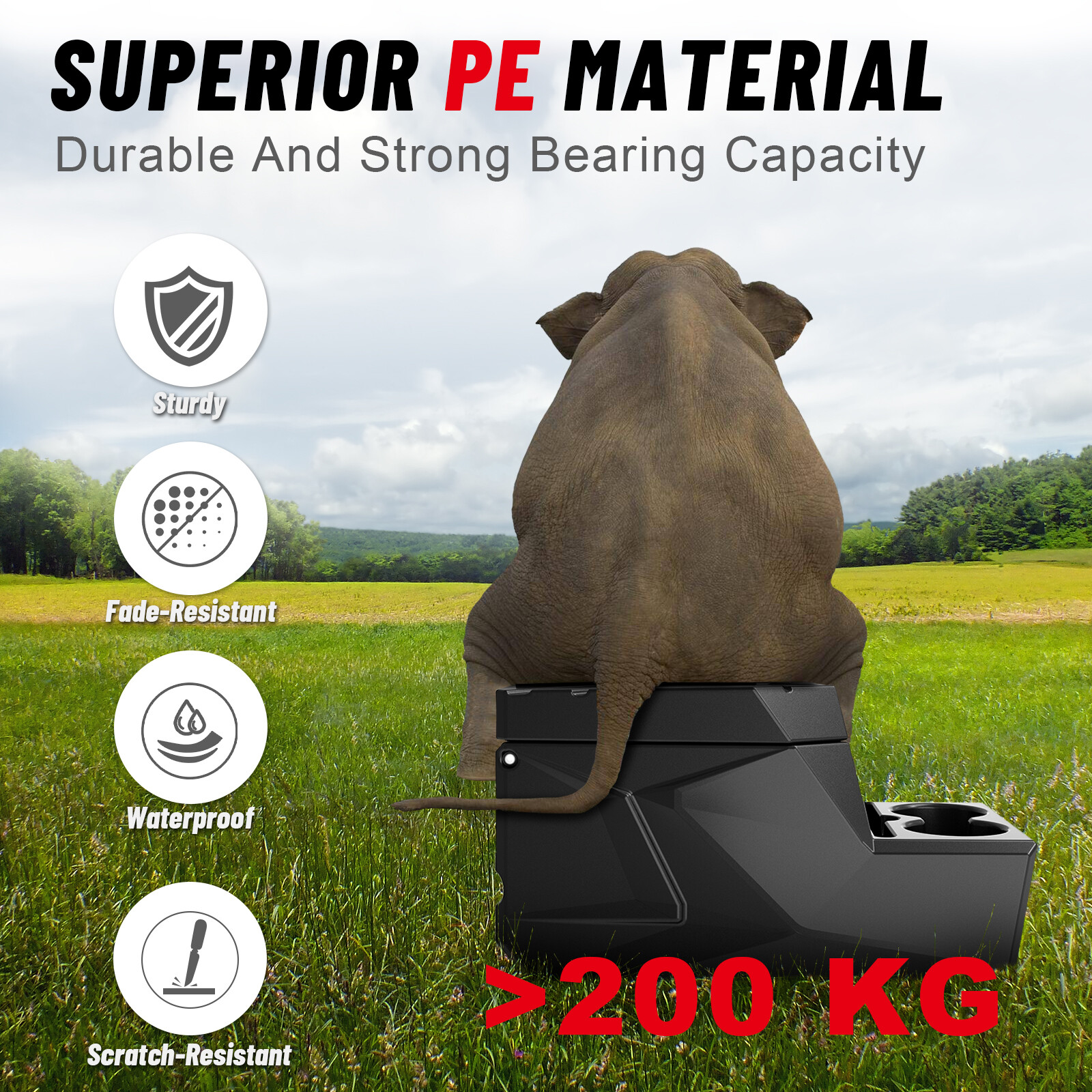 UTV Center Console Armrest Box For 2017-2025 polaris ranger xp 1000/ ranger 1000