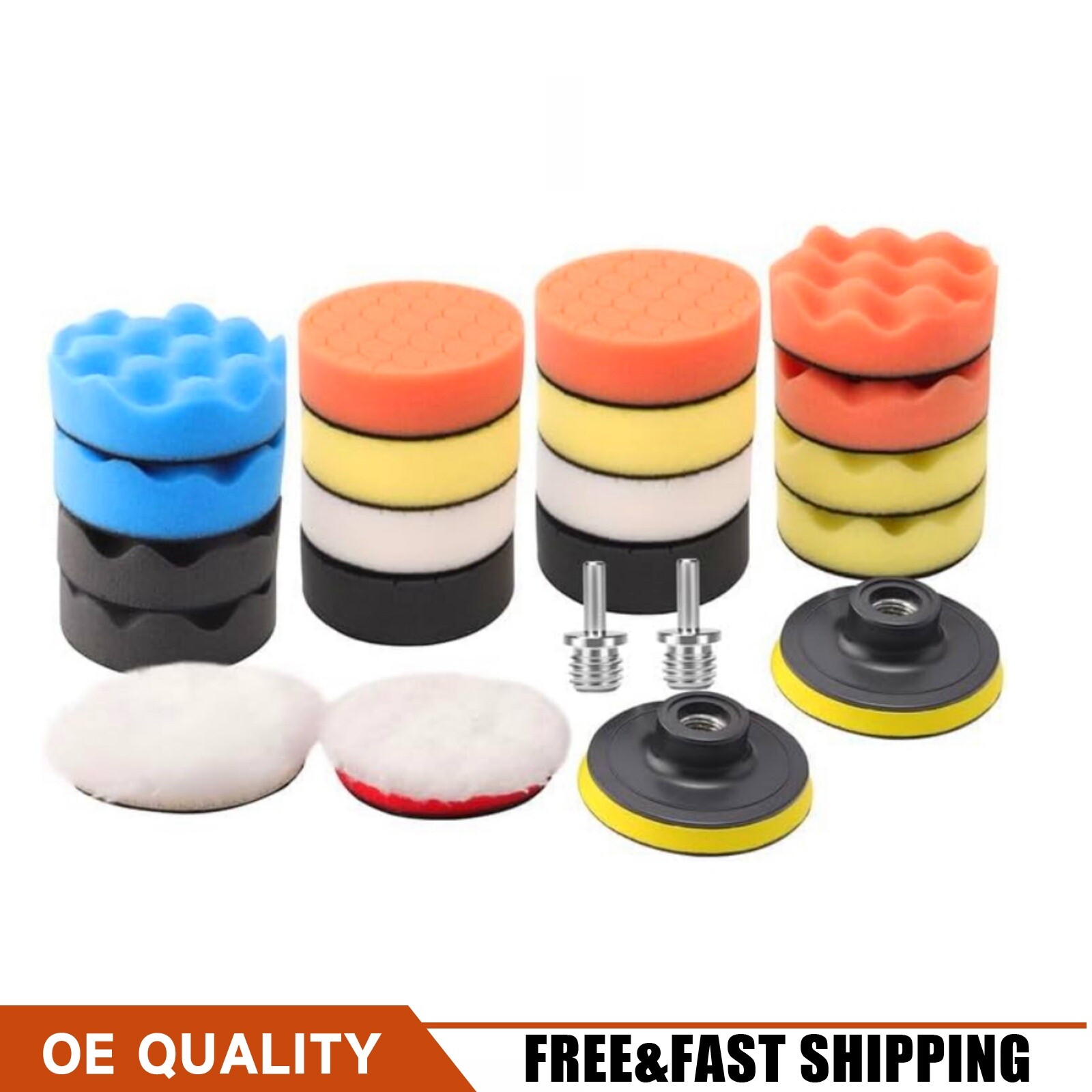 3 Inch Car Buffing Pads Polishing 22PCS for Drill Sponge Kit Waxing Foam Polishe
