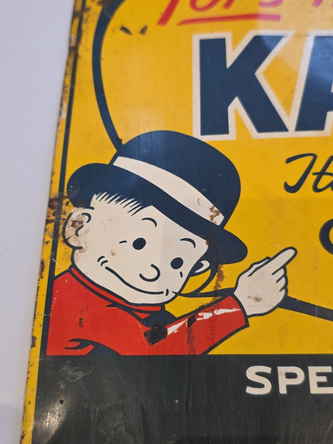 VTG Kayo Chocolate Drink Metal Sign Display Gas Station Soda Menu