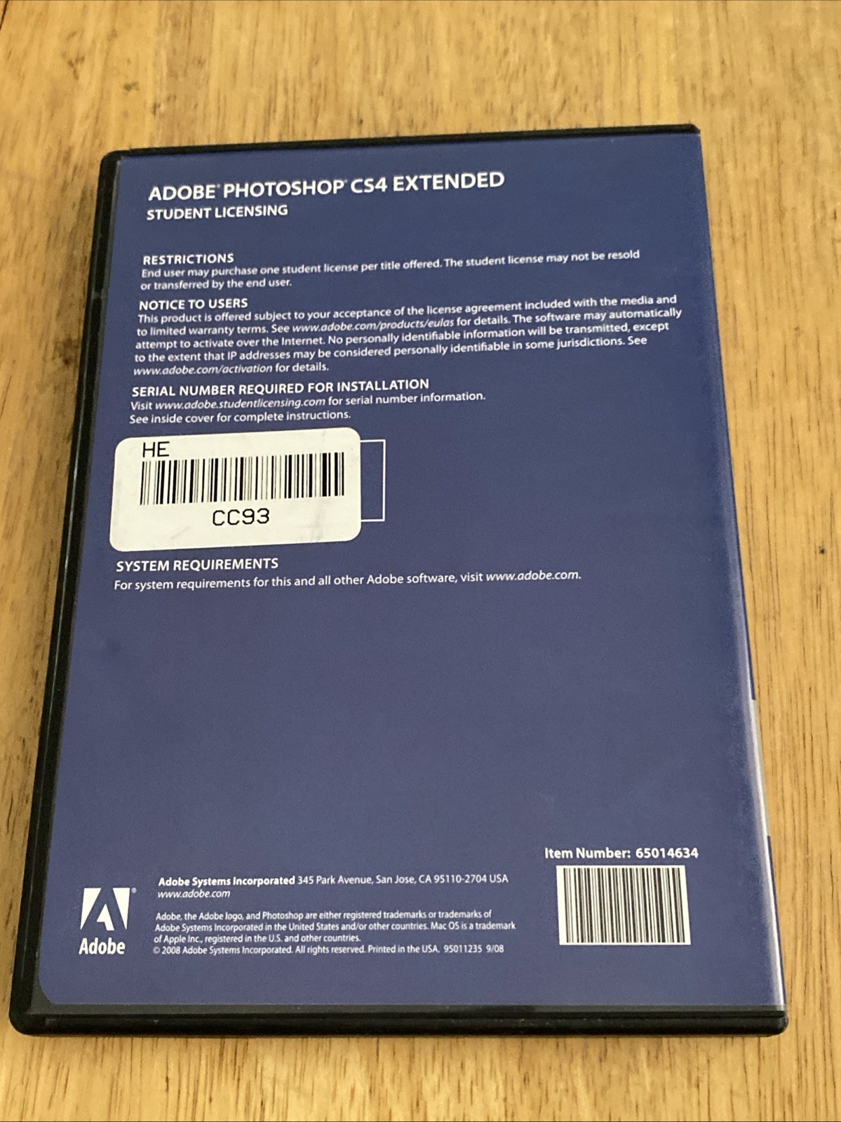 Adobe Photoshop CS4 Mac OS Full Retail Version with Serial Number