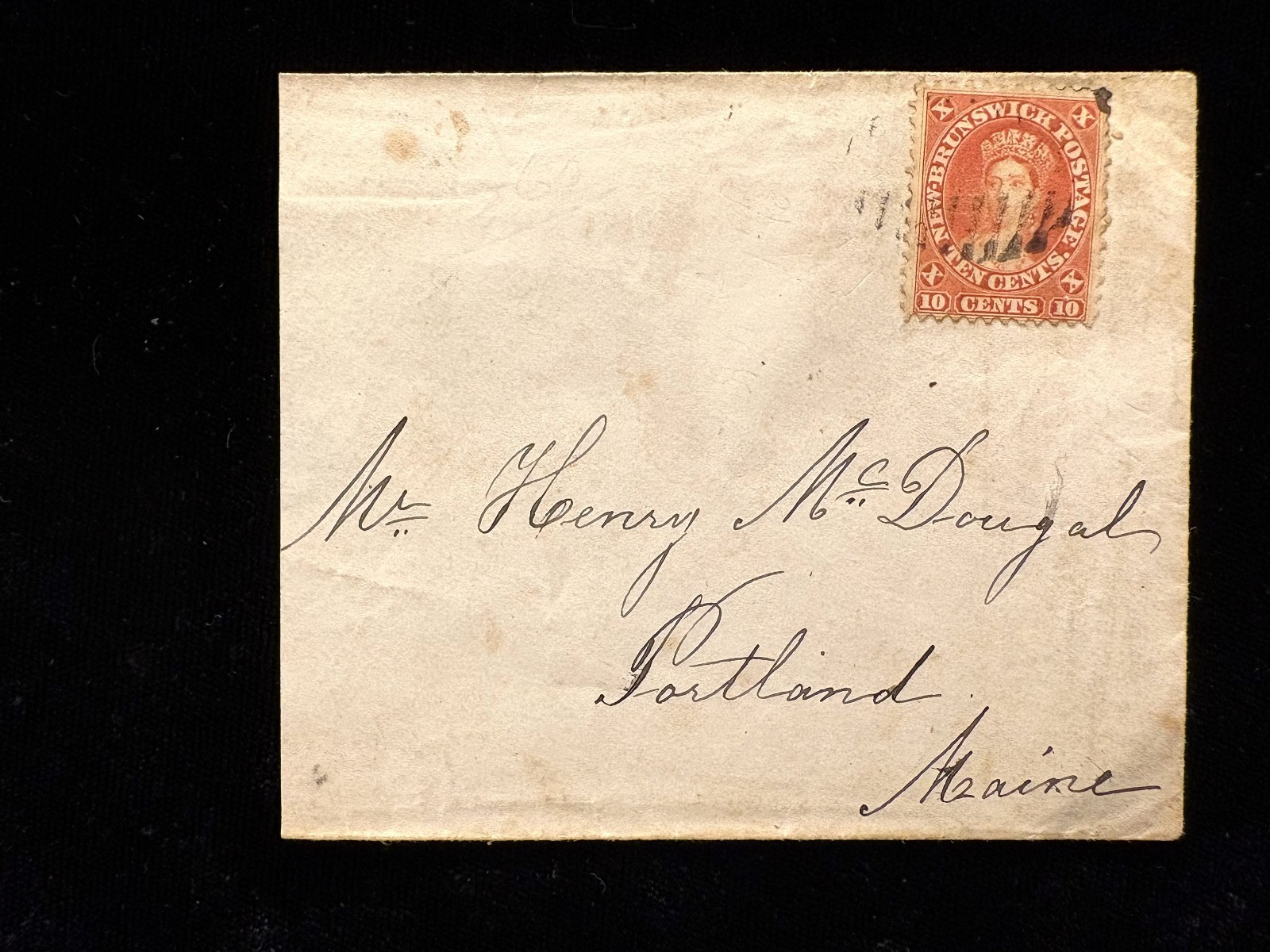 CANADA NEW BRUNSWICK COVER #9 TO U.S., REDUCED AT LEFT