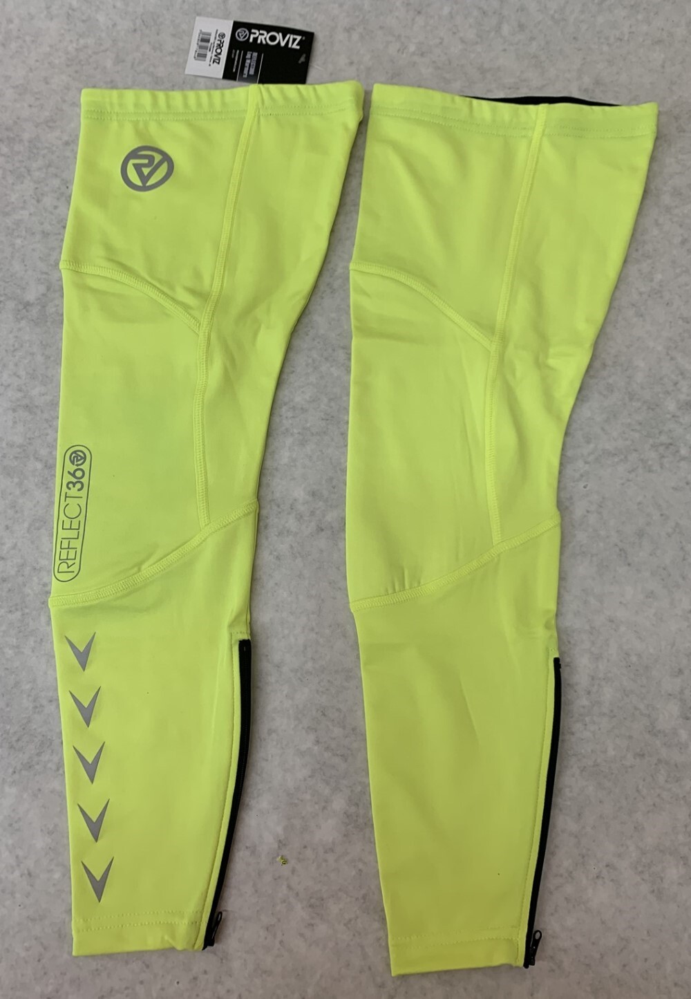 Proviz PV3368 REFLECT360 Reflective Leg Warmers in Yellow Choose Size
