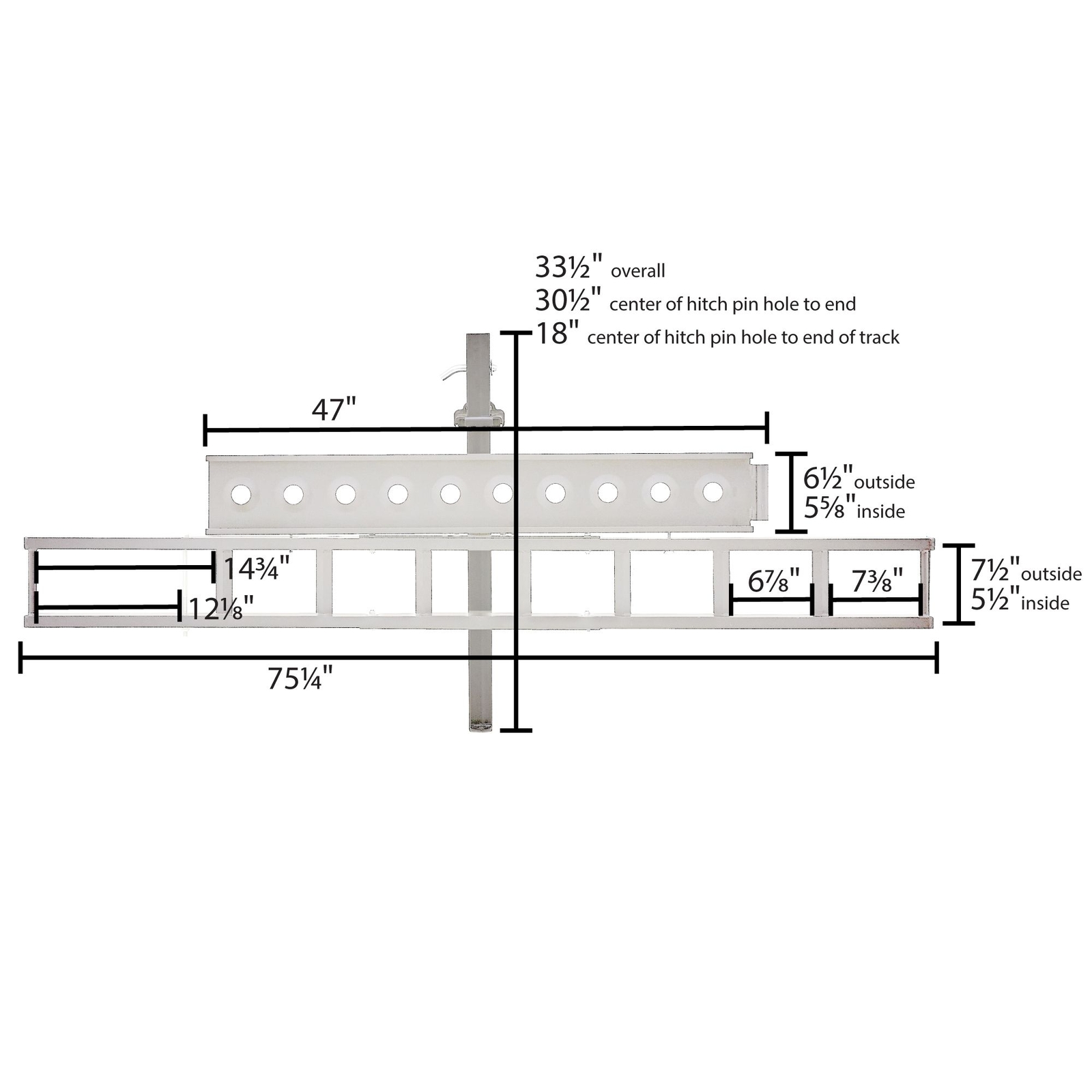 Black Widow AMC-400 Hitch-Mounted Aluminum Motorcycle Carrier