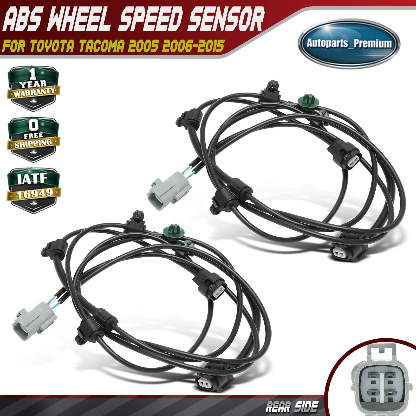 2x Rear Side ABS Wheel Speed Sensor Wiring Harness for Toyota Tacoma 2005-2015