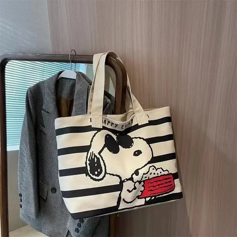 Peanuts Snoopy Joe Cool Large Canvas Tote Shoulder Bag Unisex New*
