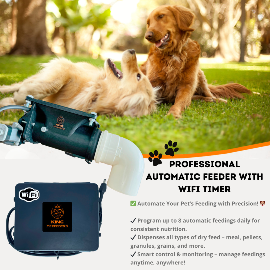 Automatic Feeder, Food Dispenser for Small and Large Animals with WiFi Timer Kit