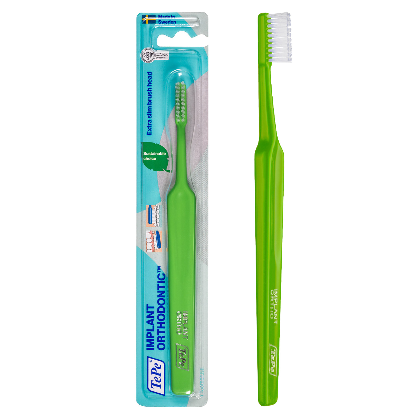 TEPE Implant Orthodontic Soft Toothbrush – Cleaning Implants & Fixed Braces 1Pk