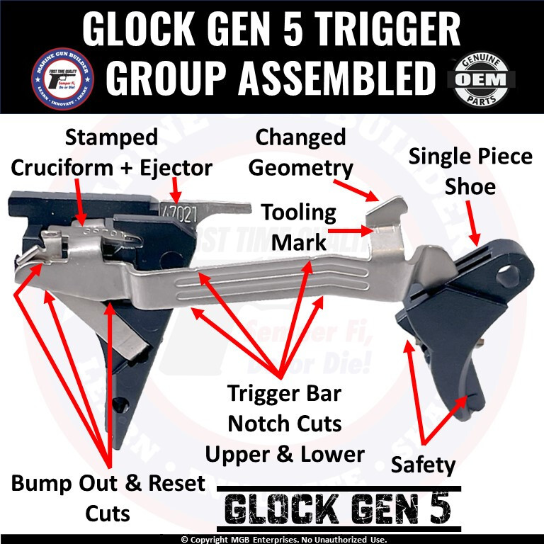 Glock 26 Lower Part Kit Gen 5 OEM G26 LPK Complete