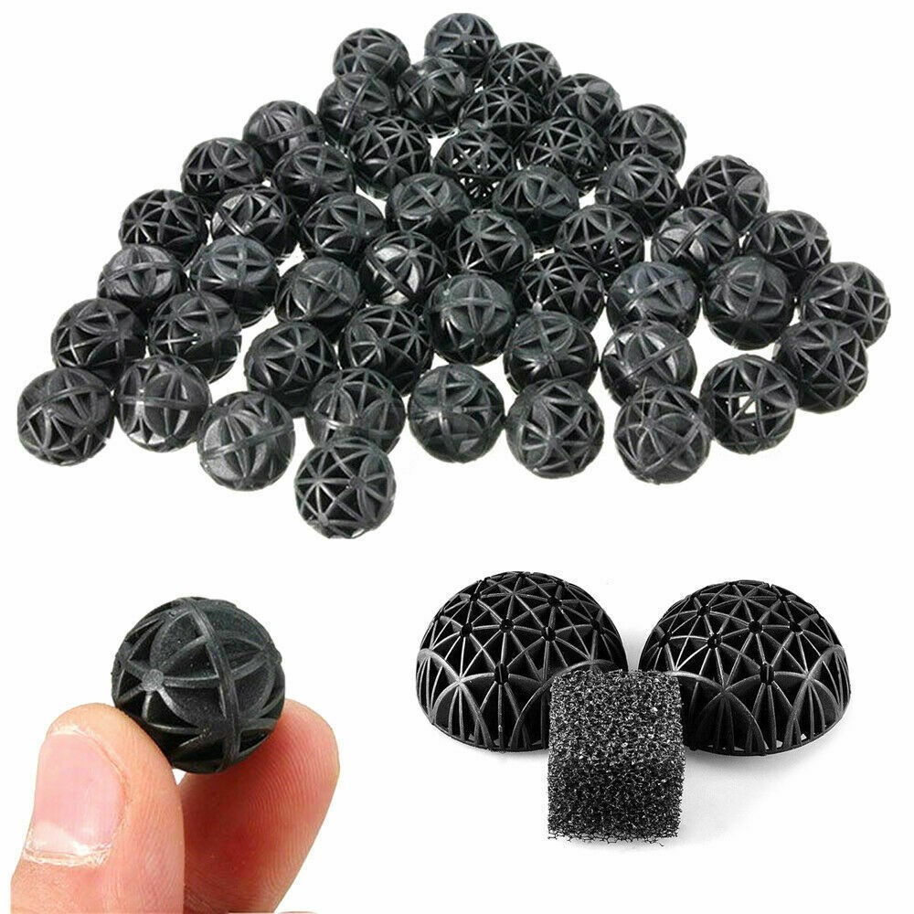 50-600Pcs 1" Aquarium Bio Balls Wet/Dry Filter Media for Fish Pond Reef