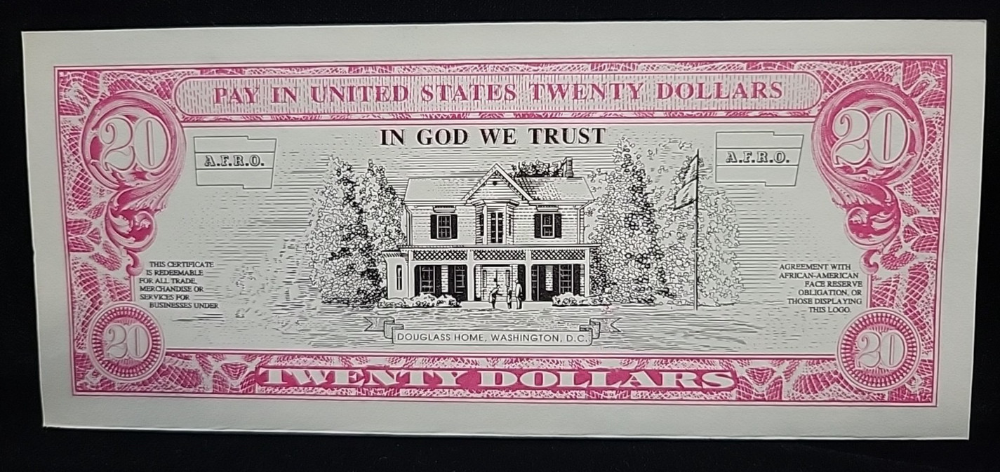 (10) 1980's $20 AFRICAN AMERICAN FACE RESERVE OBLIGATION "AFRO" Notes CRISP UNC