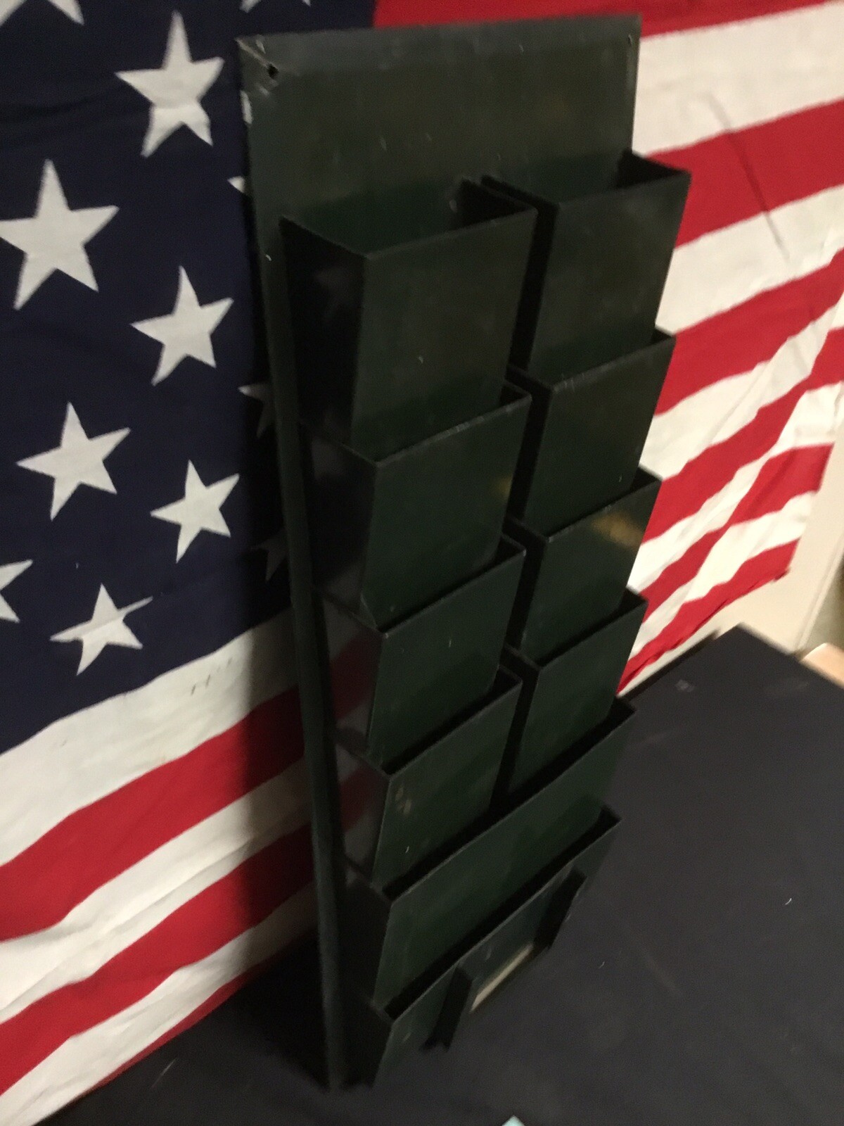 Rare! vintage 1930s 40s Flying A metal Gas Oil Road Map Holder Large Size.