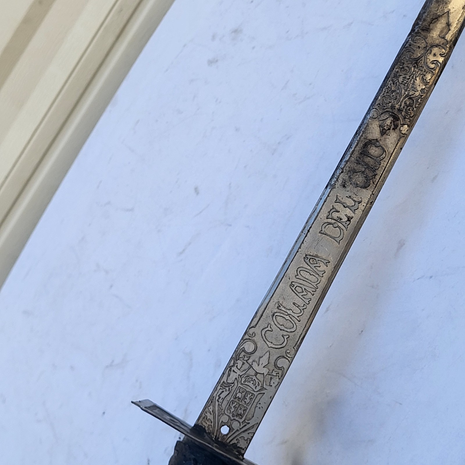 Very Unique Antique Toledo Spain Steel Sharp Sword