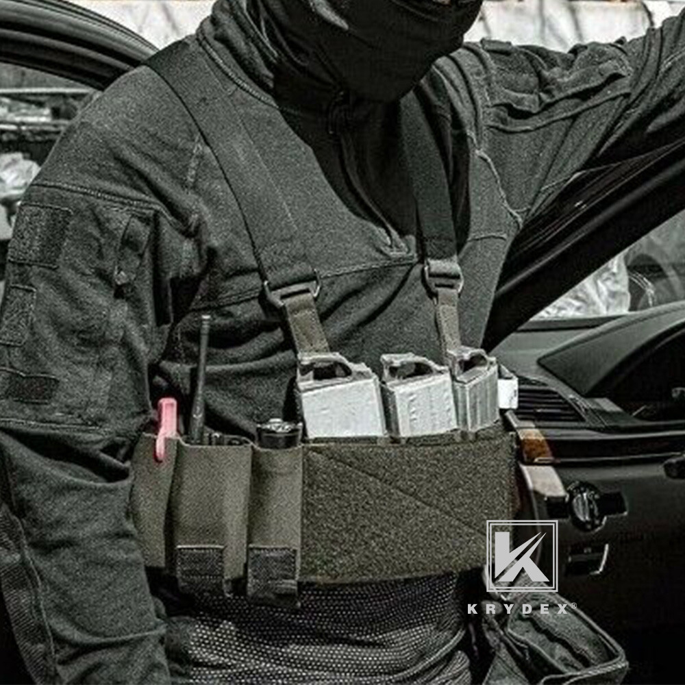 KRYDEX Concealed Carry Low-Vis 5.56 Ready Chest Rig Tactical Elastic Cummerbund