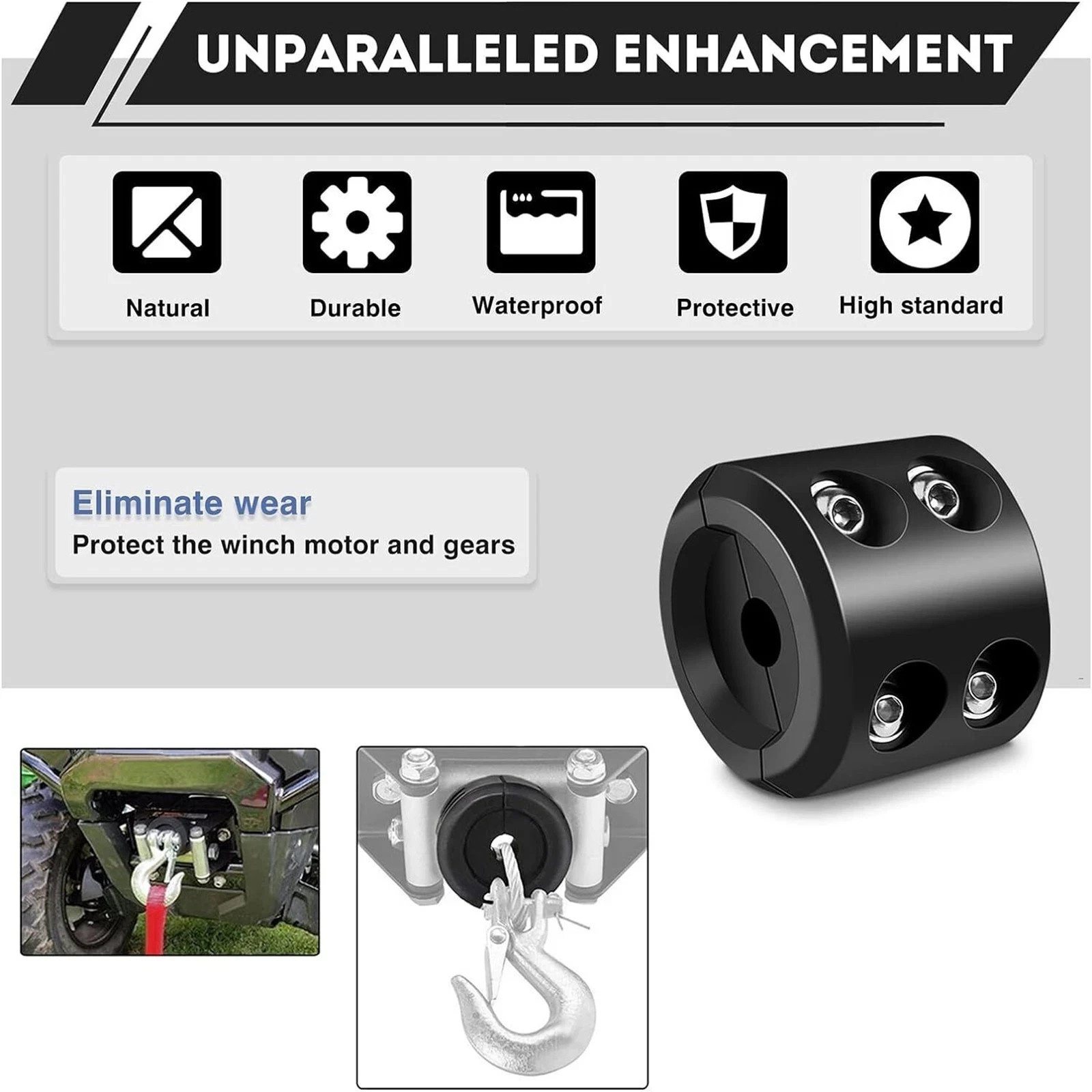 1 X Winch Stopper for Cable For KFI ATV Winch Cable Hook Rope Hawse Bumper